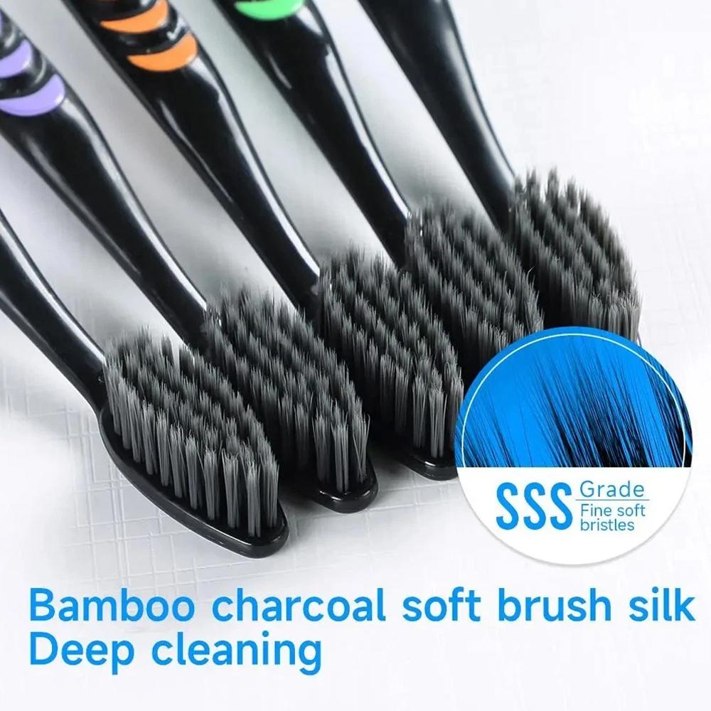 10Pcs Family Pack Bamboo Charc - огляд і ціна Bamboo Toothbrush