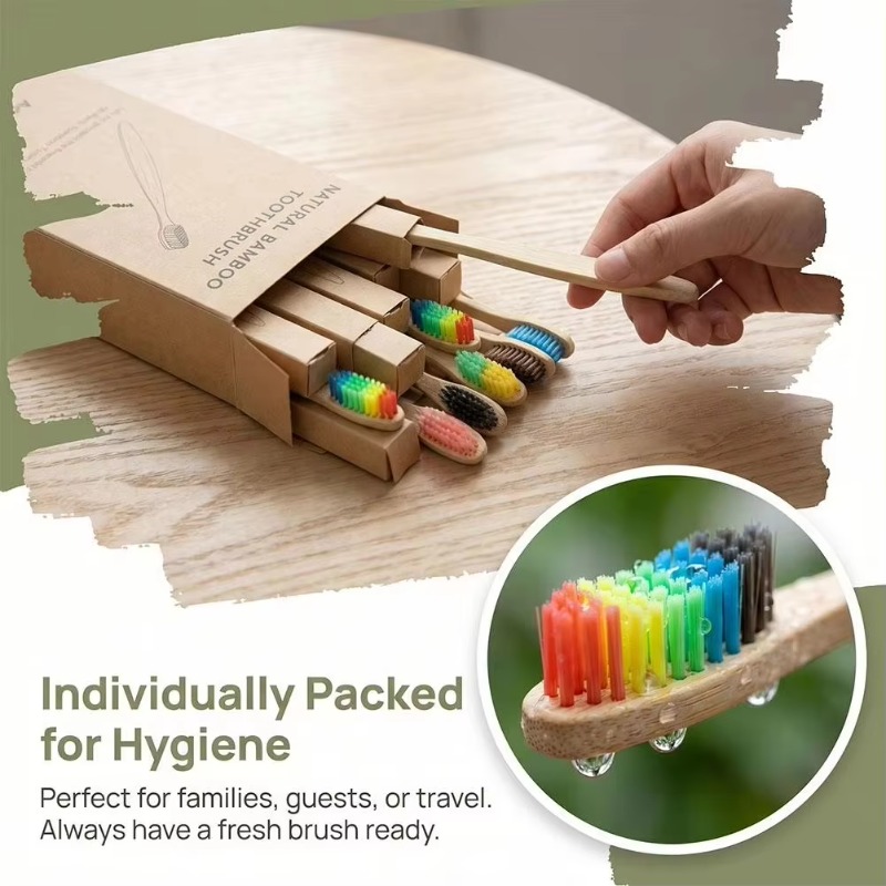 10Pcs Bamboo Toothbrush Eco Fr - огляд і ціна Bamboo Toothbrush