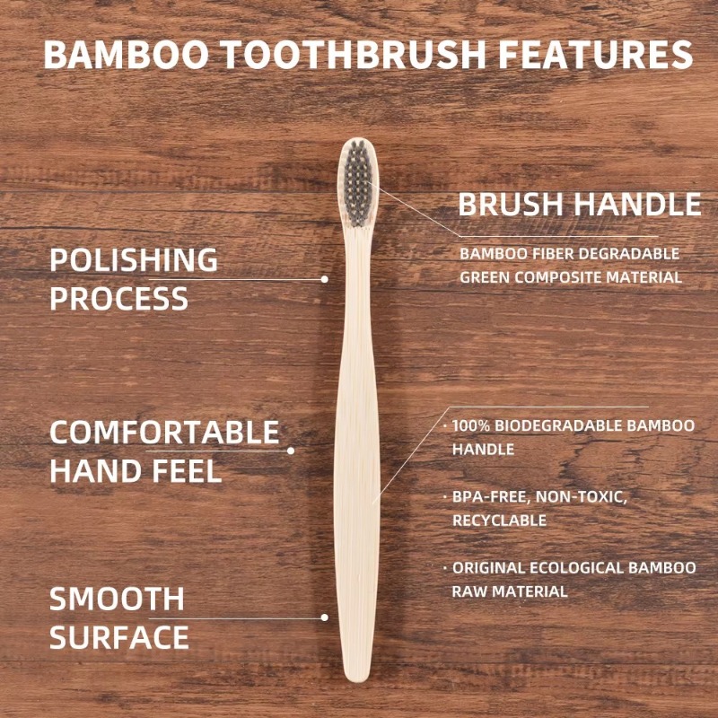 10Pcs Bamboo Toothbrush Eco Fr - огляд і ціна Bamboo Toothbrush