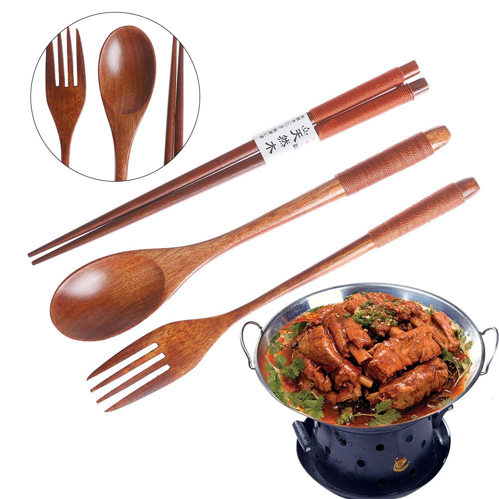 Japanese Style Cutlery Set Por - огляд і ціна Bamboo Cutlery