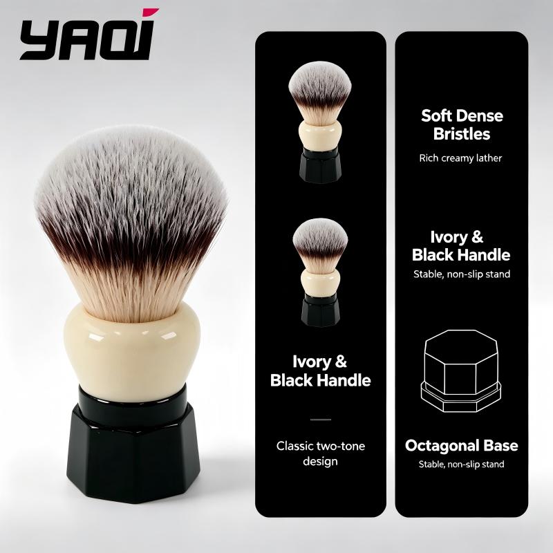 YAQI Shave Brush for Men White - огляд і ціна Safety Razor Handle