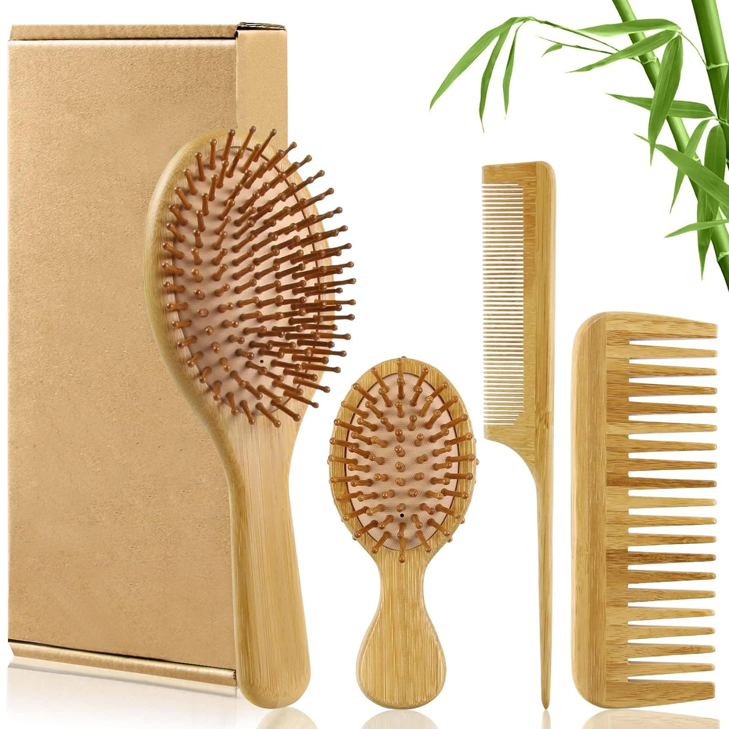 Bamboo Hair Brush Comb Set for - огляд і ціна Bamboo Toothbrush